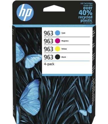 HP 963 Pack de 4 Cartuchos de Tinta Originales - 6ZC70AE