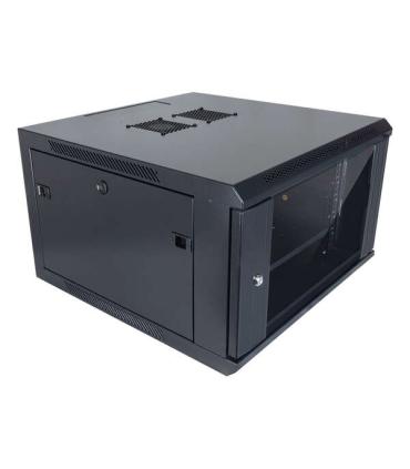 Aiten Data AI6415 Armario Mural 15U Fondo 450 - Puerta de Cristal - Cerradura de Seguridad - Incluye Bandeja Fija y Ventilador..