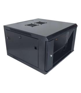 Aiten Data AI6609 Armario Mural 9U Fondo 600 - Puerta de Cristal - Cerradura de Seguridad - Incluye Bandeja Fija y Ventilador 12