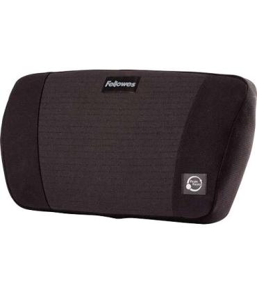 Fellowes Fusion PlushTouch Cojin Lumbar - Ajustable a Traves de una Correa con Hebilla - Color Negro