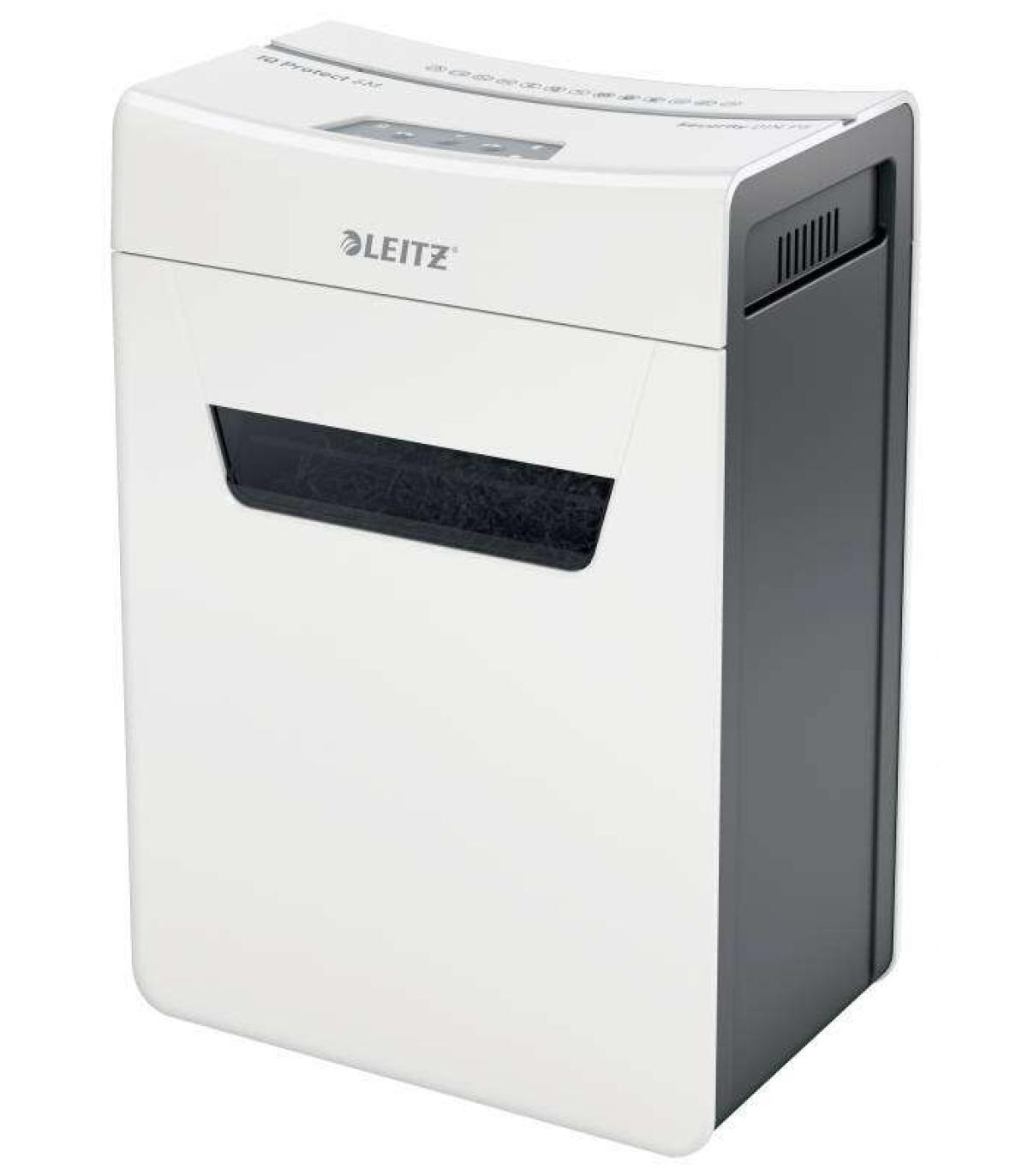 Leitz IQ Protect Premium 6M - Destructora de Papel Inteligente y Compacta - Micro Corte P5 - Blanco