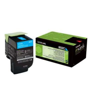 Lexmark CX310/CX410/CX510 Cyan Cartucho de Toner Original - 80C20C0/802C