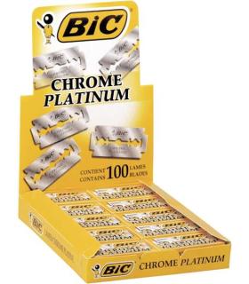 Bic Chrome Platinum Expositor de 20 Cajas de 5 Hojas de Afeitar Doble Filo