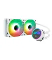 Abysm Artic White 240 ARGB Kit de Refrigeracion Liquida - 2 Ventiladores de 120mm - Iluminacion ARGB - Bomba 2500rpm - Tubos de 