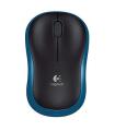 Logitech M185 Raton Inalambrico 1000dpi - 3 Botones - Uso Ambidiestro - Color Negro/Azul