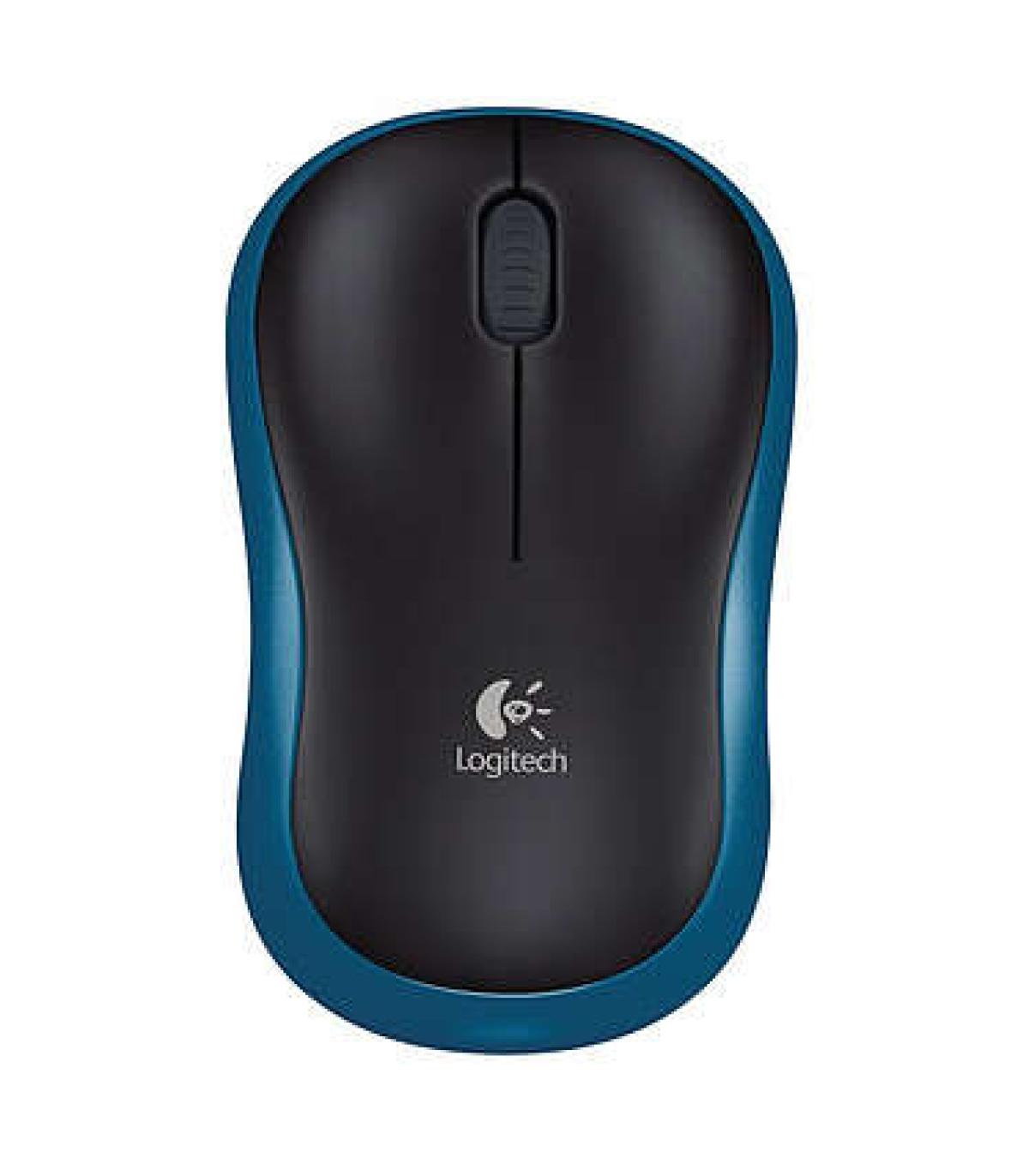 Logitech M185 Raton Inalambrico 1000dpi - 3 Botones - Uso Ambidiestro - Color Negro/Azul