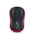 Logitech M185 Raton Inalambrico 1000dpi - 3 Botones - Uso Ambidiestro - Color Negro/Rojo
