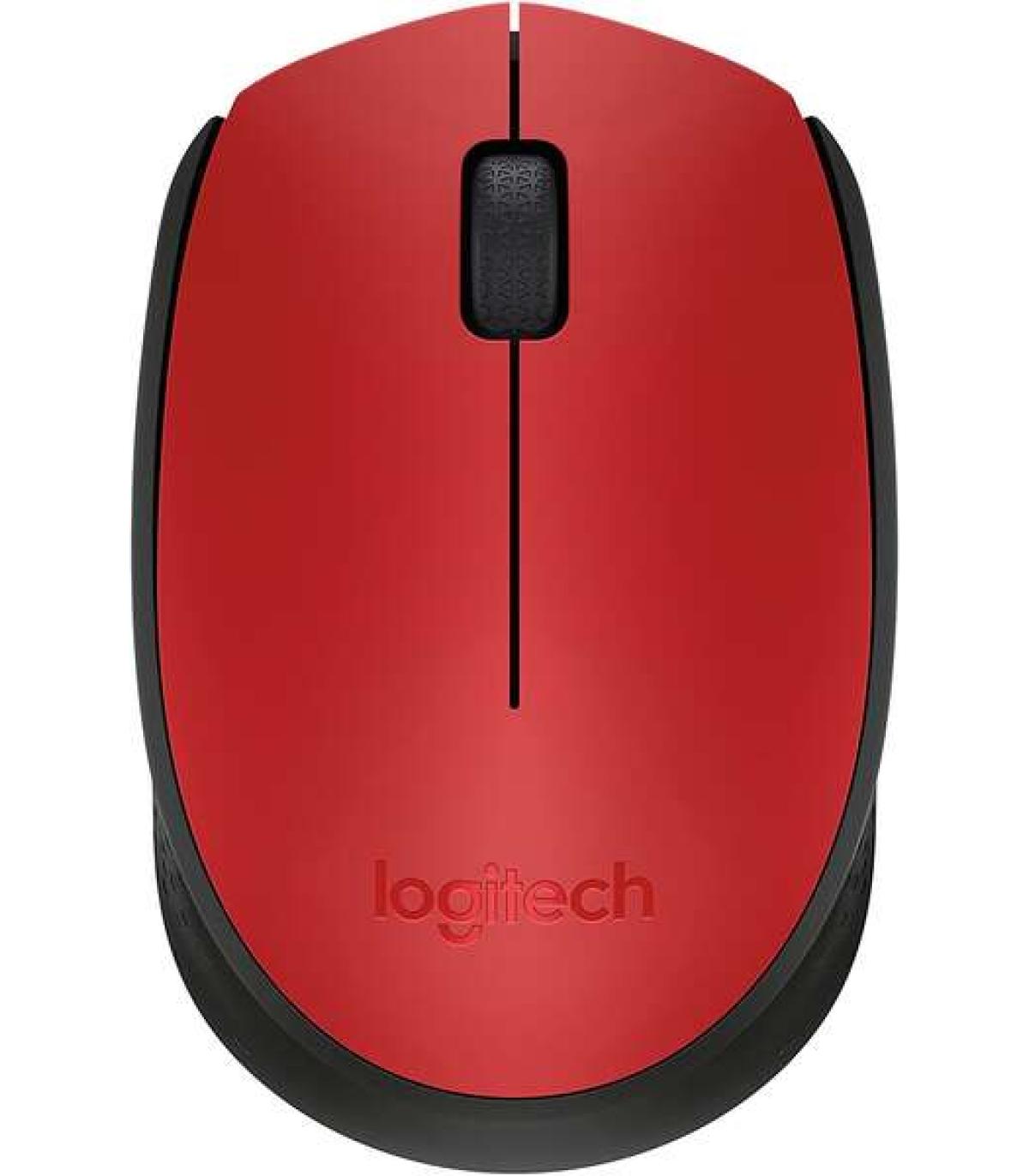 Logitech M171 Raton Inalambrico 1000dpi - 3 Botones - Uso Ambidiestro - Color Rojo