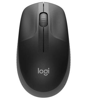 Logitech M190 Full Size Raton Inalambrico USB 1000dpi - 3 Botones - Gran Tamaño - Uso Ambidiestro - Color Negro/Gris Oscuro
