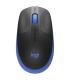 Logitech M190 Full Size Raton Inalambrico USB 1000dpi - 3 Botones - Gran Tamaño - Uso Ambidiestro - Color Negro/Azul