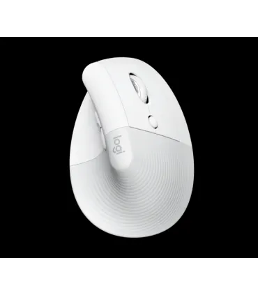 Logitech Lift Raton Vertical Bluetooth e Inalambrico USB 4000dpi - 5 Botones - Uso Diestro - Color Blanco