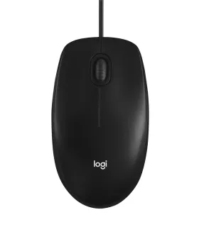 Logitech M100 Raton USB 1000dpi - 3 Botones - Uso Ambidiestro - Cable de 1.80m - Color Negro