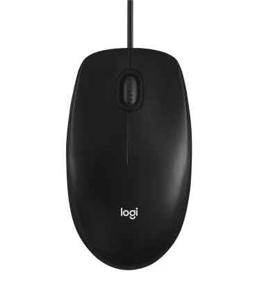 Logitech M100 Raton USB 1000dpi - 3 Botones - Uso Ambidiestro - Cable de 1.80m - Color Negro