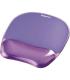 Fellowes Crystal Alfombrilla con Reposamuñecas de Gel - Resistente a las Manchas - 20x23cm - Color Violeta