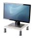 Fellowes Soporte Estandar para Monitor - Ajustable en 3 Alturas - Pies Antideslizantes - Hasta 27kg - Color Gris
