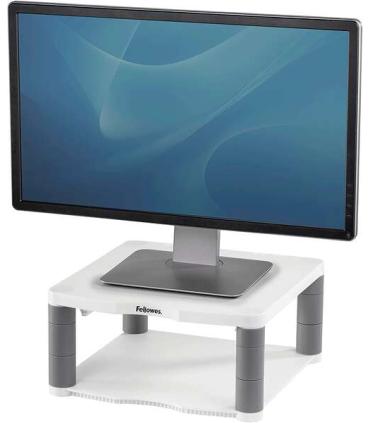 Fellowes Soporte para Monitor Premium - Ajustable en 5 Alturas - Hasta 36kg - Color Gris