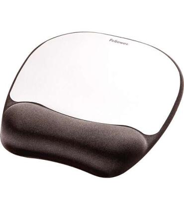 Fellowes Alfombrilla con Reposamuñecas Espuma Memory Foam - Confort Excepcional - Color Plateado