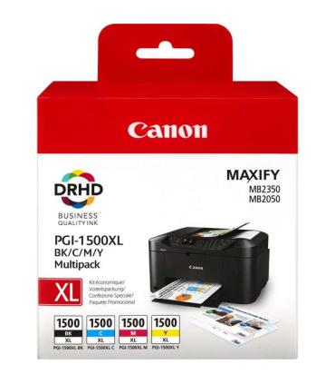Canon PGI1500XL Pack de 4 Cartuchos de Tinta Originales - 9182B004