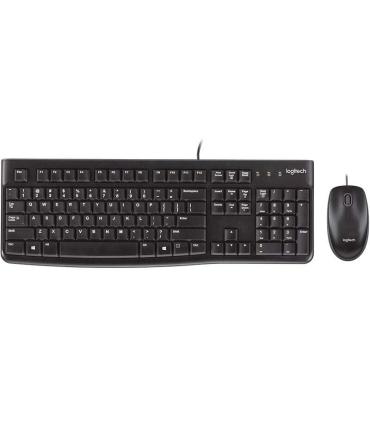 Logitech MK120 Pack USB Teclado + Raton 1000dpi 3 Botones - Uso Ambidiestro - Color Negro
