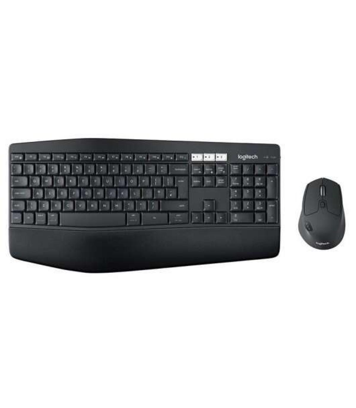 Logitech MK850 Performance Pack Inalambrico USB Teclado con Reposamuñecas + Raton 1000dpi 7 Botones - Uso Diestro - Color Negro