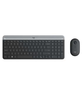 Logitech MK470 Slim Pack Inalambrico USB Teclado 12 Teclas FN + Raton 1000dpi 3 Botones - Ultafinos - Silenciosos - Uso Ambidies