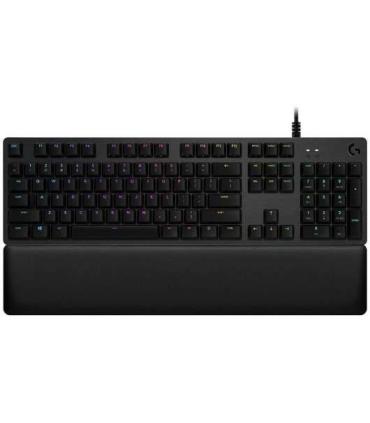 Logitech G513 Teclado Mecanico Gaming USB - Teclas Mecanicas GX Brown - Iluminacion RGB Lightsync - Superficies de Metal - Repos