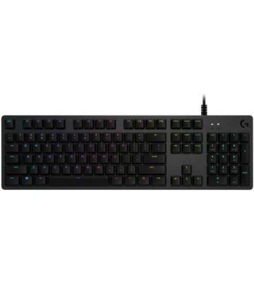 Logitech G512 Teclado Mecanico Gaming USB - Teclas Mecanicas GX Brown - Iluminacion RGB Lightsync - Superficies de Metal - Cable
