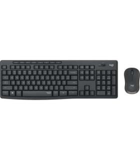 Logitech MK295 Pack Inalambrico Teclado + Raton 1000dpi 3 Botones - Teclas y Botones Silenciosos - Uso Ambidiestro - Color Negro