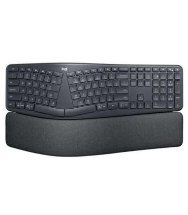 Logitech Ergo K860 Teclado Bluetooth Inalambrico USB - Ergonomico - Reposamuñecas - Color Negro