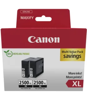 Canon PGI-2500XL Multipack de 2 Cartuchos de Tinta Originales Negro - 9254B011