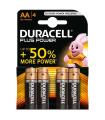 Duracell MN1500B4 Pilas Alcalinas AA LR6 1.5V Plus Power (4 unidades)