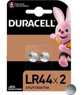 Duracell Pilas Alcalinas de Boton LR44 76A/A76/V13GA 1.5V - 2 Unidades