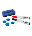 Dahle 95140 Basic Pack de 2 Rotuladores + Borrador Magnetico + 4 Imanes - Para Pizarra Blanca