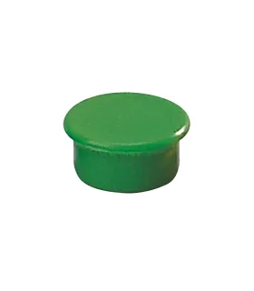 Dahle 95513 Pack de 10 Imanes para Pizarra Blanca - Diametro de 13mm - Color Verde