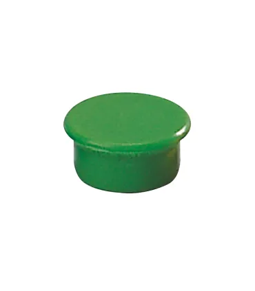 Dahle 95513 Pack de 10 Imanes para Pizarra Blanca - Diametro de 13mm - Color Verde