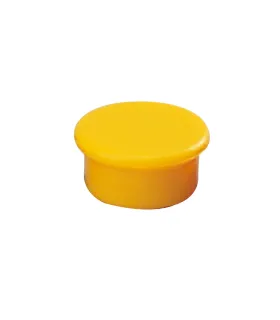 Dahle 95513 Pack de 10 Imanes para Pizarra Blanca - Diametro de 13mm - Color Amarillo