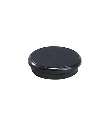 Dahle 95524 Pack de 10 Imanes para Pizarra Blanca - Diametro de 24mm - Color Negro
