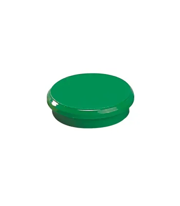 Dahle 95524 Pack de 10 Imanes para Pizarra Blanca - Diametro de 24mm - Color Verde