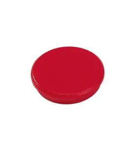 Dahle 95532 Pack de 10 Imanes para Pizarra Blanca - Diametro de 32mm - Color Rojo