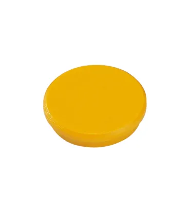 Dahle 95532 Pack de 10 Imanes para Pizarra Blanca - Diametro de 32mm - Color Amarillo