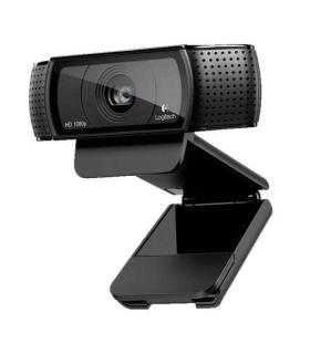 Logitech C920 Webcam HD Pro 1080p - USB 2.0 - Microfonos Integrados - Enfoque Automatico - Cable de 1.83m - Color Negro