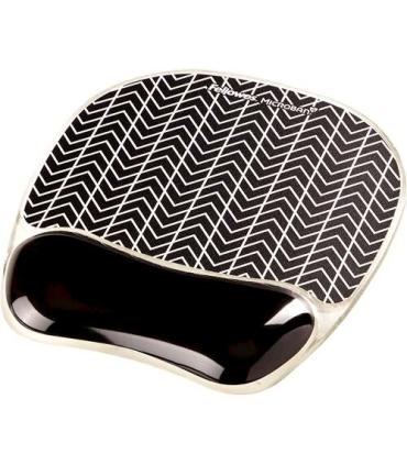 Fellowes Alfombrilla con Reposamuñecas Photo Gel - Alivia los Puntos de Presion - Base Antideslizante - Color Negro