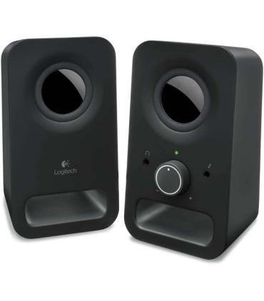 Logitech Z150 Altavoces Multimedia 2.0 6W - Entrada Jack 3.5mm - Toma de Auriculares - Cable de 1.80m - Color Negro