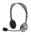Logitech H110 Auriculares Estereo con Microfono Plegable - Diadema ajustable - Jack 3.5mm - Cable de 1.80m - Color Gris