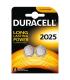 Duracell DL2025B2 Pila de Boton de Litio CR2025 3V (2 unidades