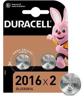 Duracell Pack de 2 Pilas Litio de Boton DL2016 3V - Tecnologia Baby Secure