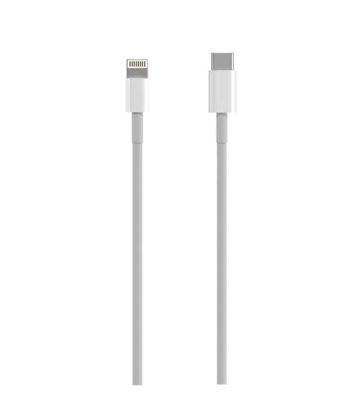 Aisens Cable Lightning a USB-C USB 2.0, Lightning/M-USB-C/M - 0.5m - Color Blanco