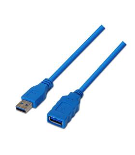 Aisens Cable Extension USB 3.0 - Tipo A Macho a A Hembra - 1.0m - Color Azul