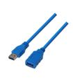 Aisens Cable Extension USB 3.0 - Tipo A Macho a A Hembra - 1.0m - Color Azul