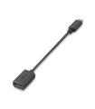 Aisens Cable USB 2.0 3A - Tipo USB-C/M-A Hembra - 15cm - Color Negro